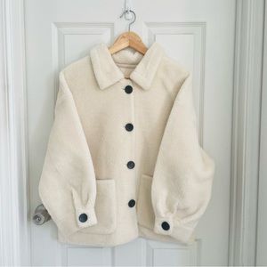 Shearling wool jacket coat
